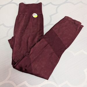 PINK Victoria's Secret Burgundy Leggings